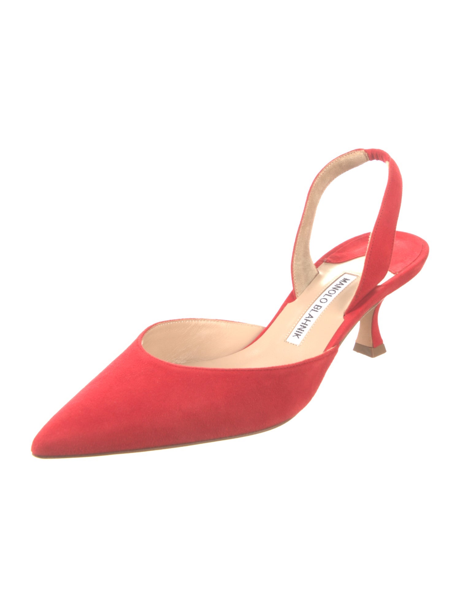 Manolo Blahnik Carolyne Suede Slingback Pumps