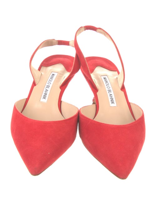 Manolo Blahnik Carolyne Suede Slingback Pumps