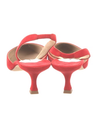 Manolo Blahnik Carolyne Suede Slingback Pumps