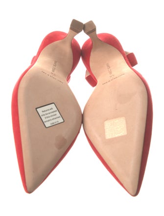 Manolo Blahnik Carolyne Suede Slingback Pumps