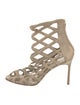 Manolo Blahnik Suede Cutout Accent Sandals