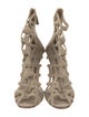 Manolo Blahnik Suede Cutout Accent Sandals