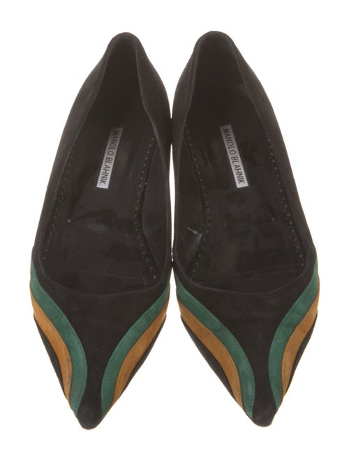 Manolo Blahnik Getax Suede Flats