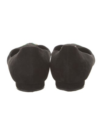 Manolo Blahnik Getax Suede Flats