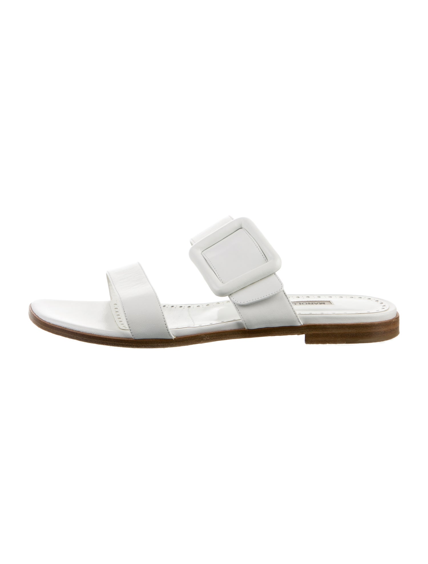 Manolo Blahnik Leather Slides