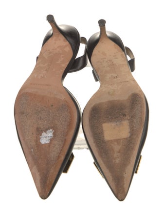 Manolo Blahnik Leather Slingback Pumps