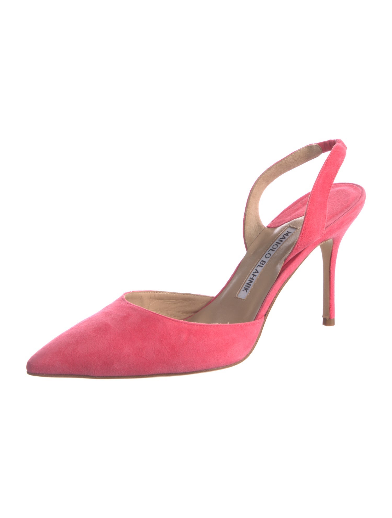 Manolo Blahnik Carolyne Suede Slingback Pumps