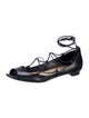 Manolo Blahnik Leather Ballet Flats
