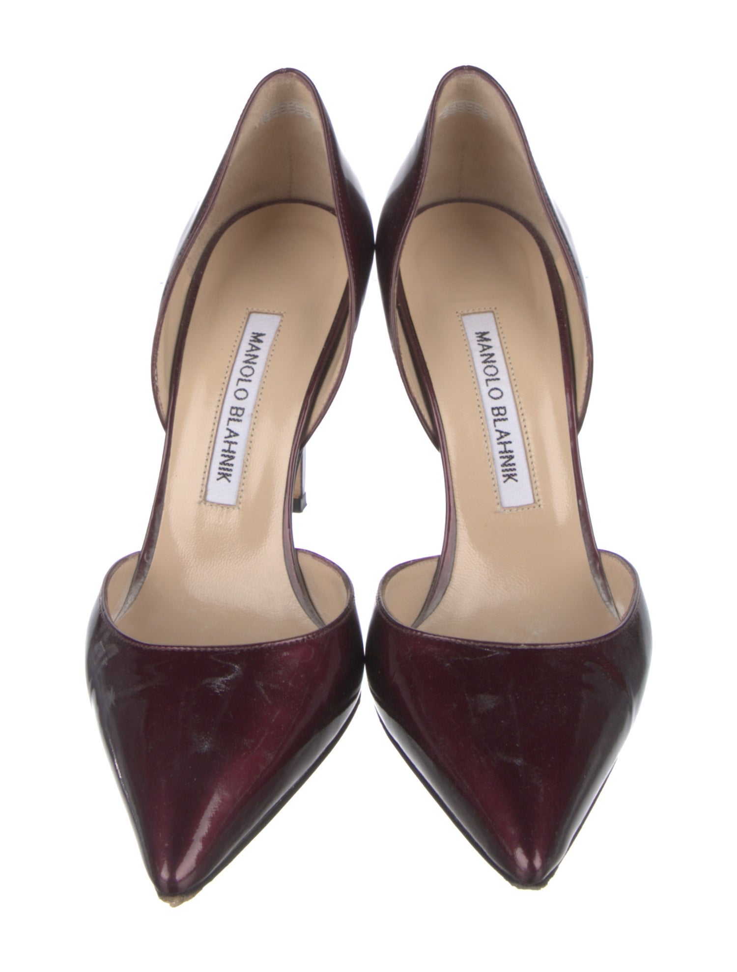 Manolo Blahnik Patent Leather D'Orsay Pumps