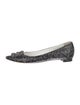 Manolo Blahnik Leather Printed Flats