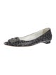 Manolo Blahnik Leather Printed Flats