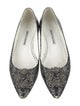 Manolo Blahnik Leather Printed Flats