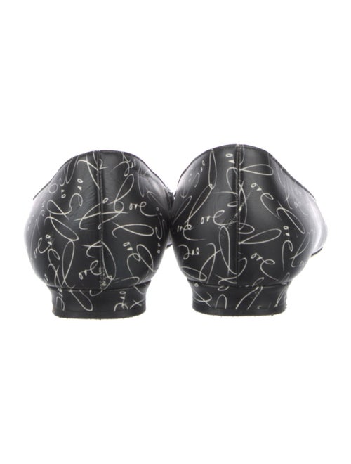 Manolo Blahnik Leather Printed Flats