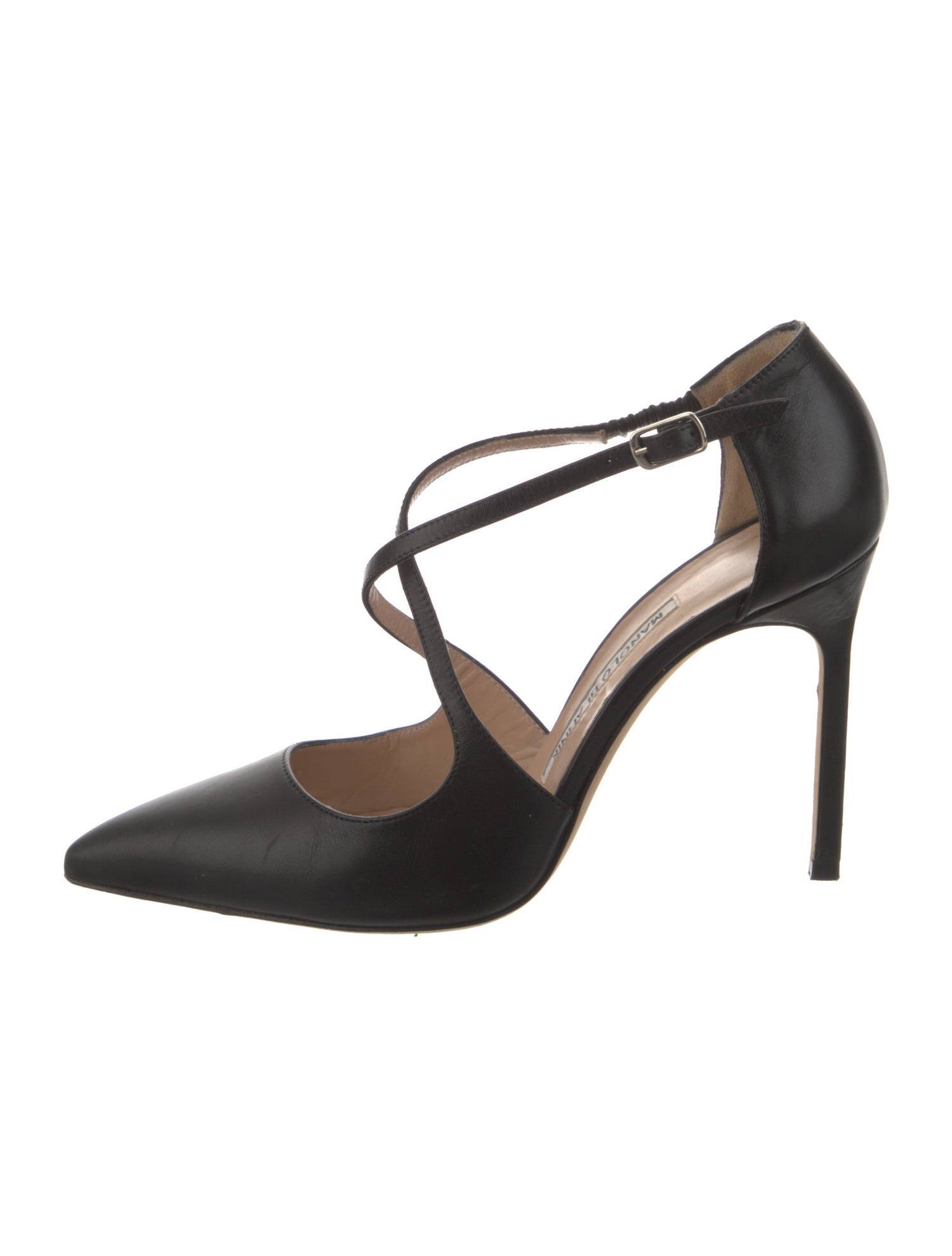 Manolo Blahnik Leather D'Orsay Pumps