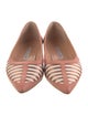 Manolo Blahnik Leather Striped Ballet Flats