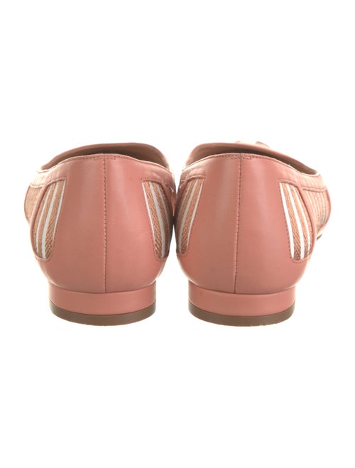 Manolo Blahnik Leather Striped Ballet Flats