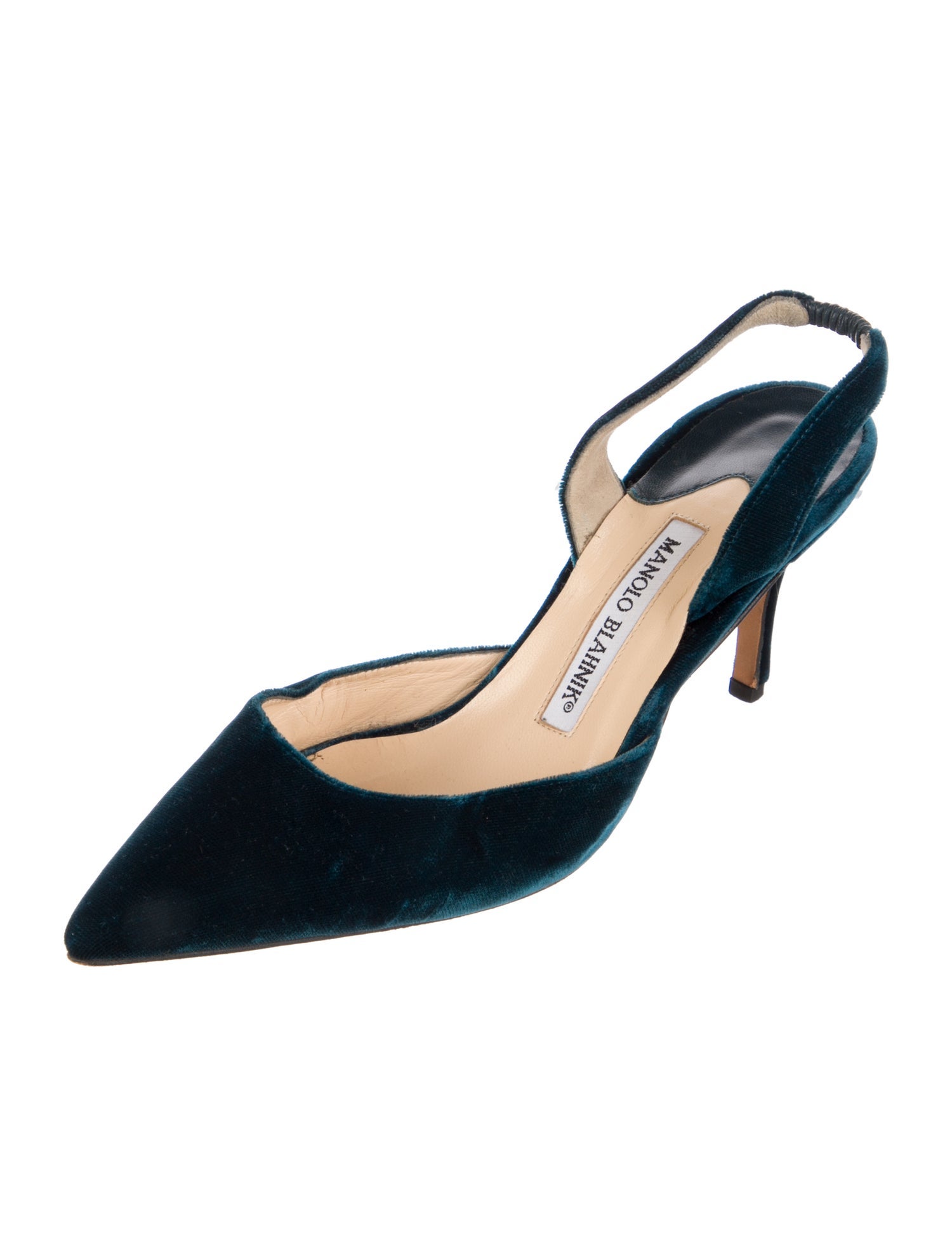 Manolo Blahnik Suede Slingback Pumps