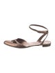 Manolo Blahnik Leather Lasercut Accents Slingback Flats