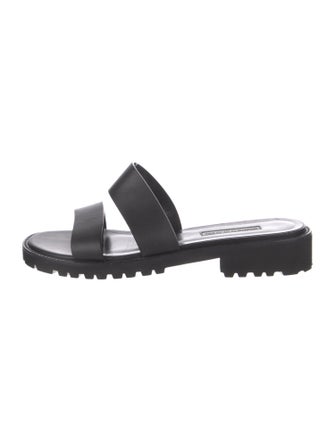 Manolo Blahnik Leather Slides
