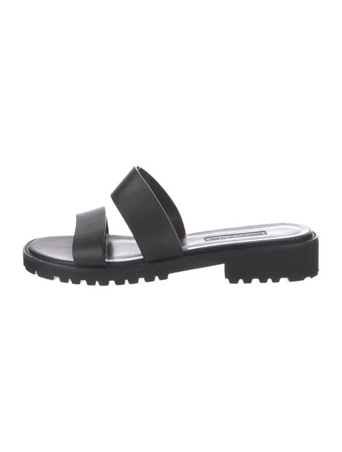 Manolo Blahnik Leather Slides