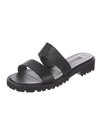 Manolo Blahnik Leather Slides