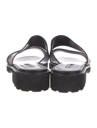 Manolo Blahnik Leather Slides