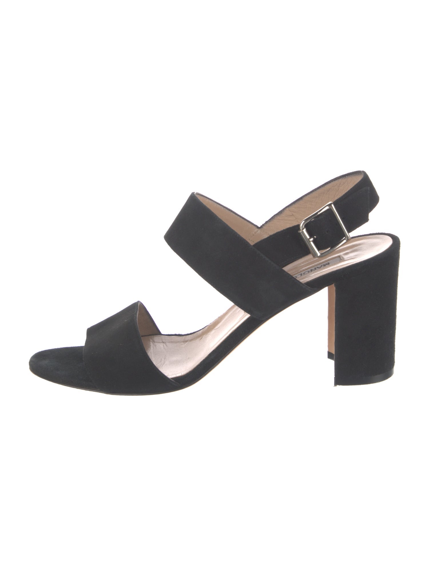 Manolo Blahnik Suede Slingback Sandals