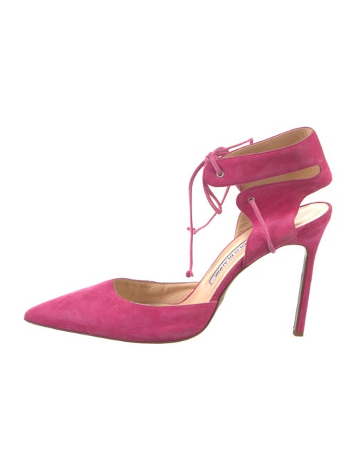 Manolo Blahnik Suede D'Orsay Pumps