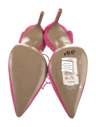 Manolo Blahnik Suede D'Orsay Pumps