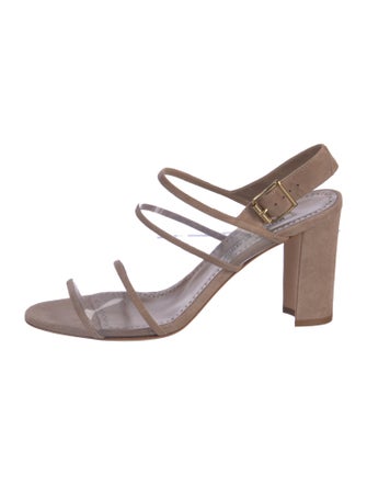 Manolo Blahnik Suede Slingback Sandals