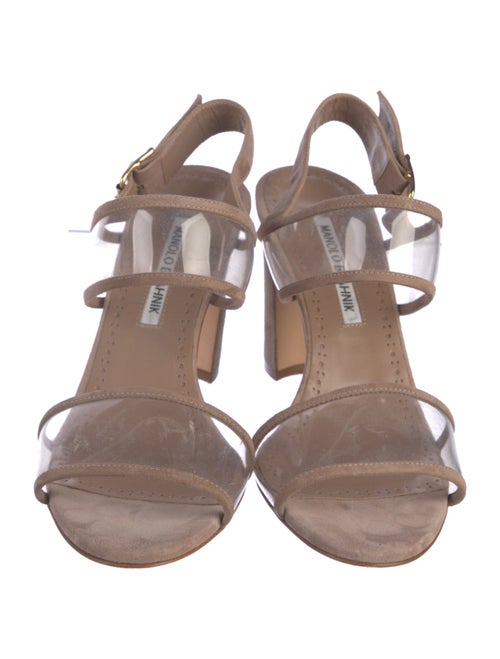 Manolo Blahnik Suede Slingback Sandals