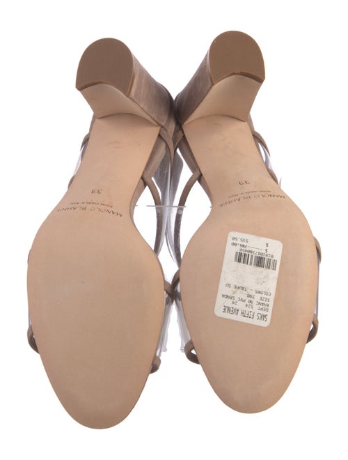 Manolo Blahnik Suede Slingback Sandals