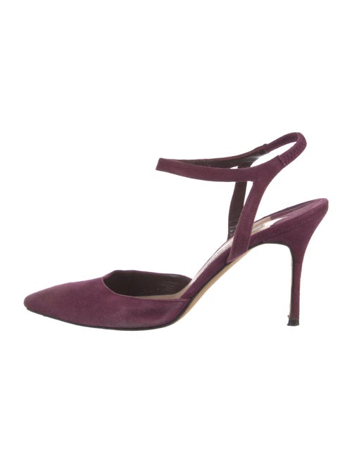 Manolo Blahnik Suede Slingback Pumps