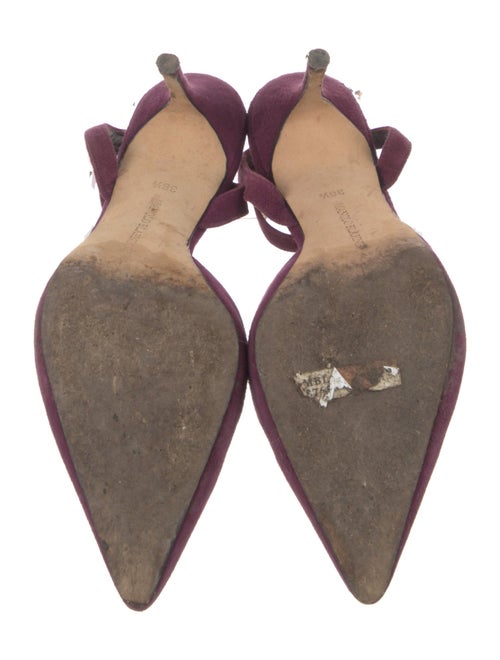 Manolo Blahnik Suede Slingback Pumps