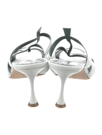 Manolo Blahnik Leather Slides