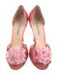 Manolo Blahnik Satin D'Orsay Pumps