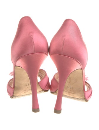 Manolo Blahnik Satin D'Orsay Pumps