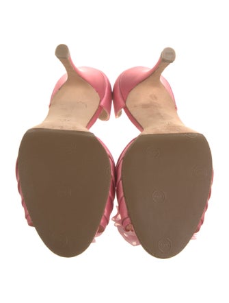 Manolo Blahnik Satin D'Orsay Pumps