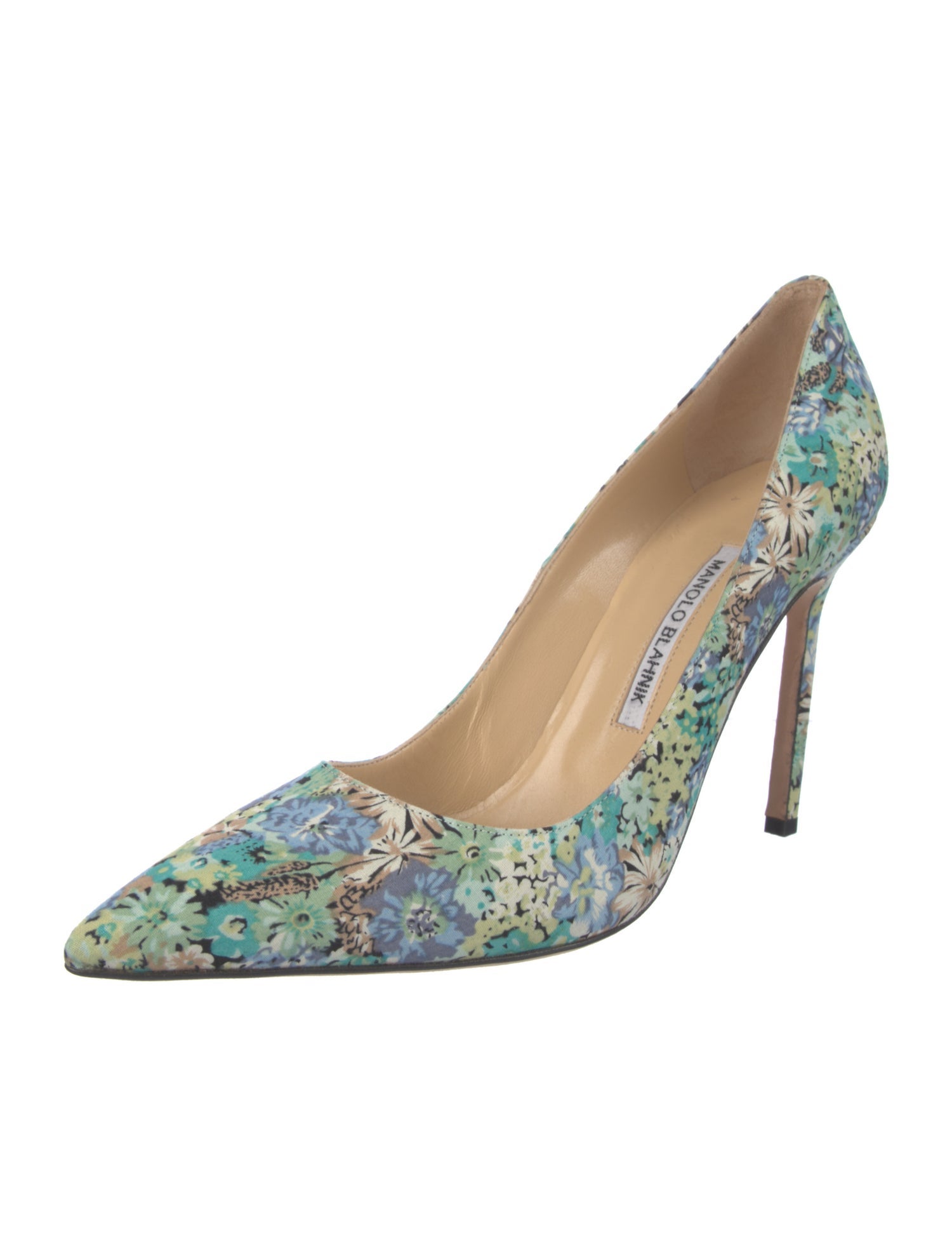 Manolo Blahnik Floral Print Pumps