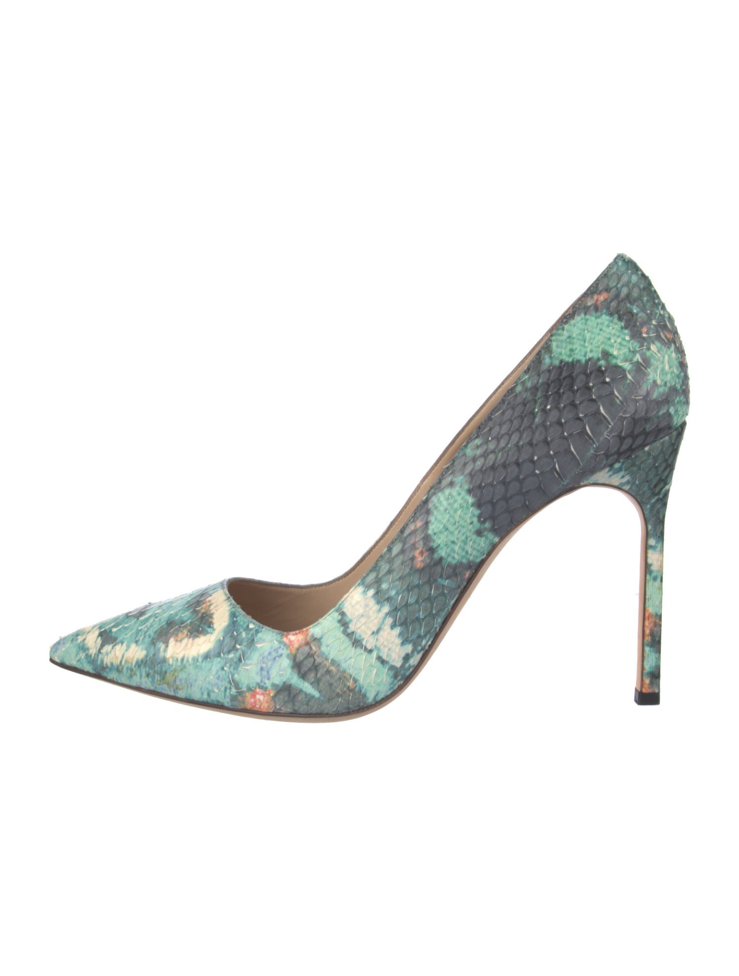 Manolo Blahnik Snakeskin Animal Print Pumps