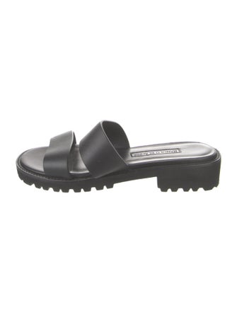 Manolo Blahnik Leather Slides