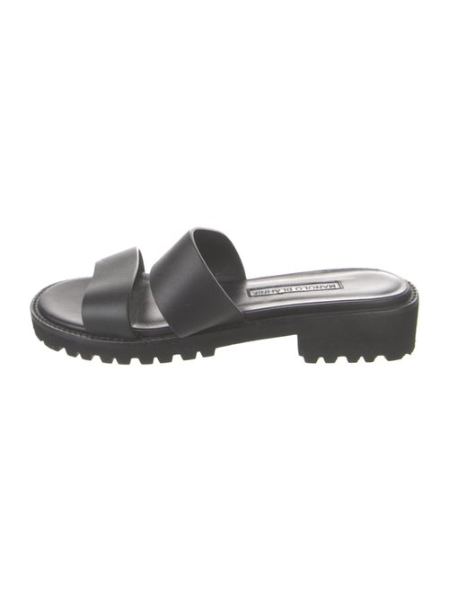 Manolo Blahnik Leather Slides