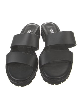 Manolo Blahnik Leather Slides