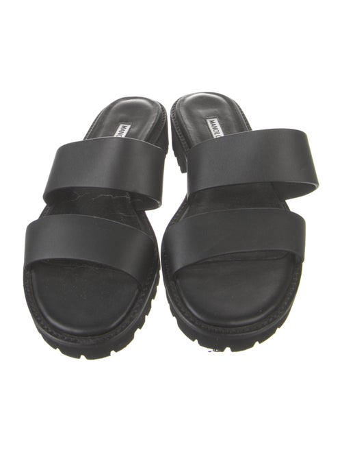 Manolo Blahnik Leather Slides