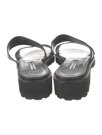 Manolo Blahnik Leather Slides