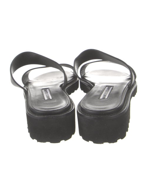 Manolo Blahnik Leather Slides