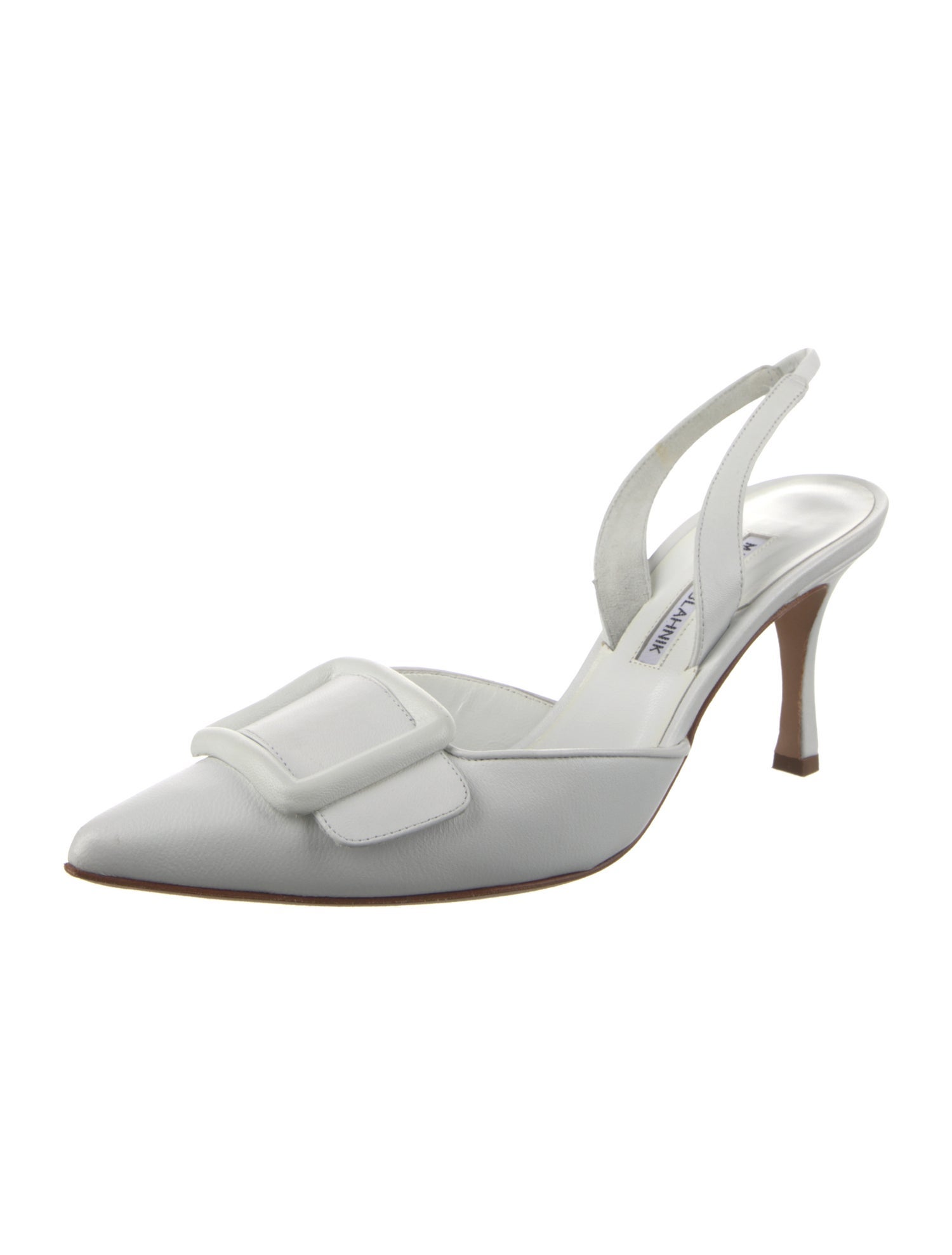 Manolo Blahnik Leather Slingback Pumps