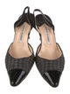 Manolo Blahnik Patent Leather Houndstooth Print Slingback Pumps