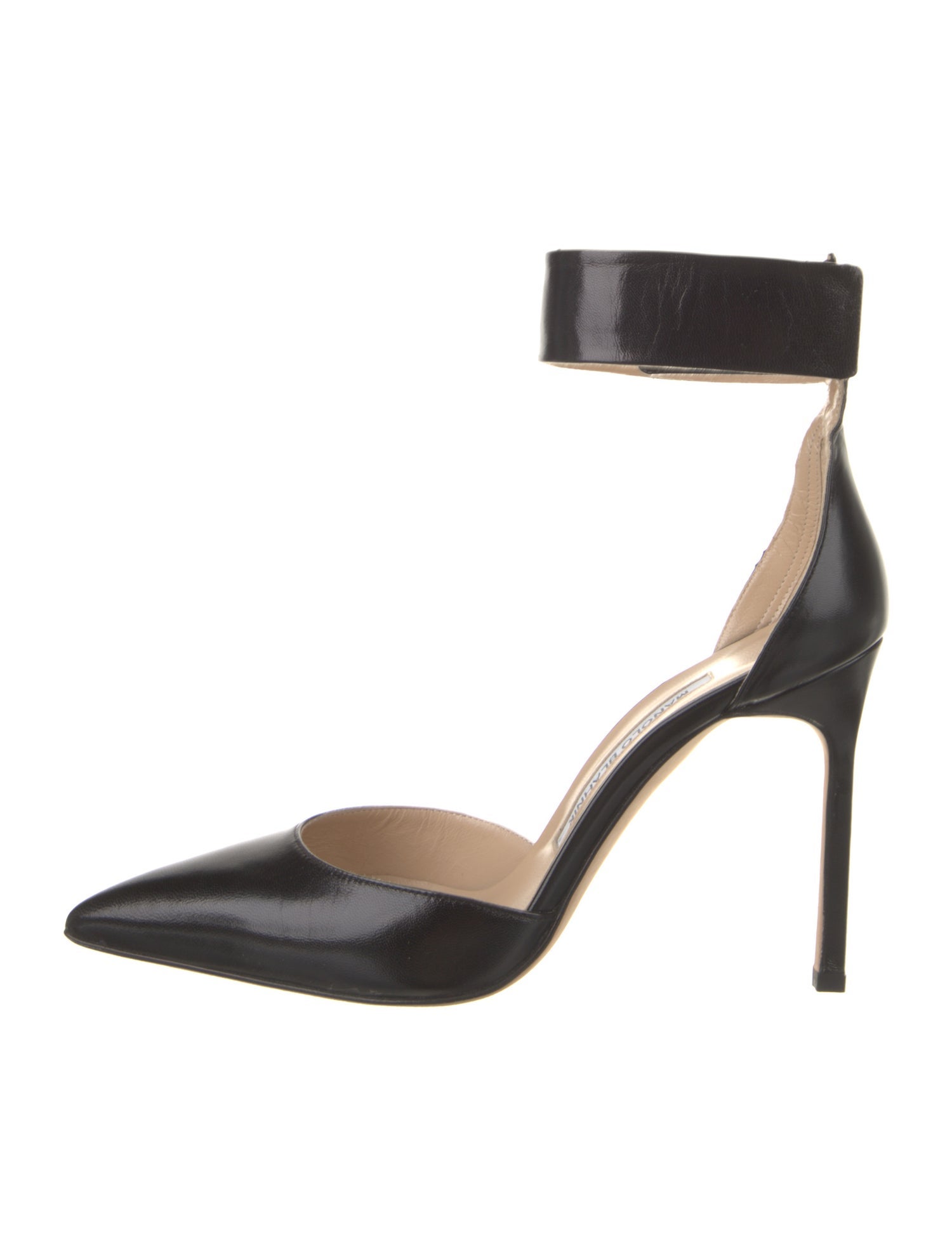 Manolo Blahnik Leather D'Orsay Pumps