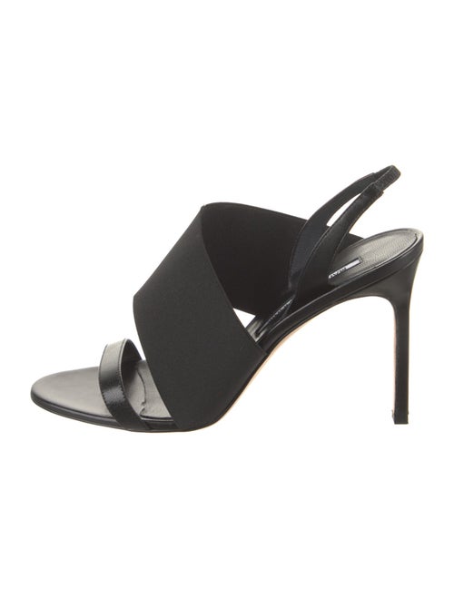 Manolo Blahnik Leather Slingback Sandals